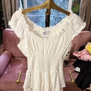 Princess Polly white romper- great like new condition- size 2 white eyelet